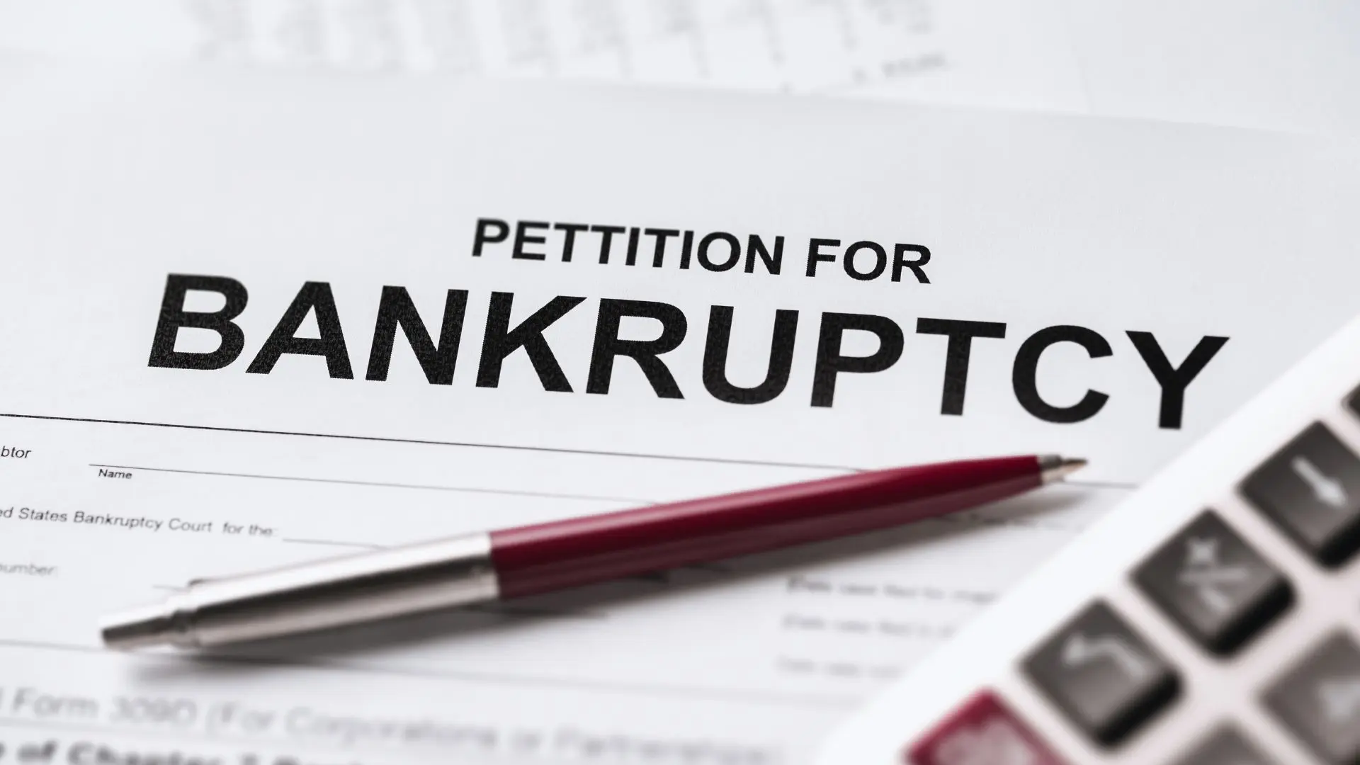 An image of a Bankruptcy Petition Form