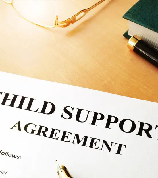 An image of a child support agreement document. 