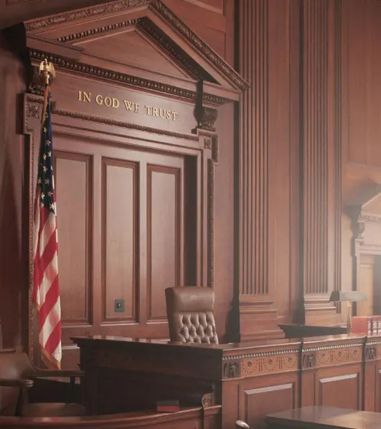 An image of a courtroom that illustrates the high level of experience by Georgia Family Matters Law